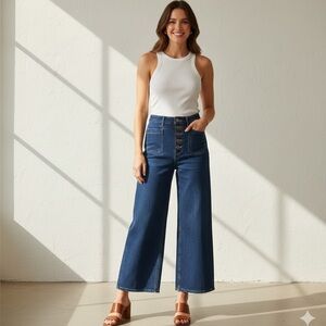 Express Dark Blue Flare Jeans